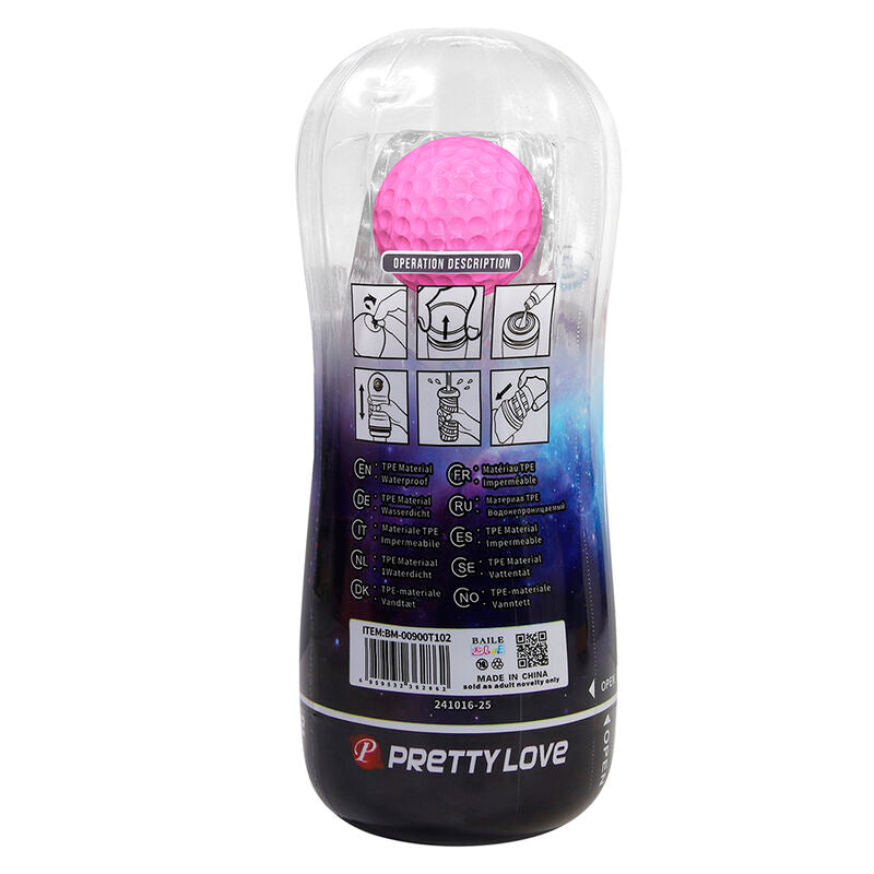 PRETTY LOVE - 360º STRUKTURIERTER MASTURBATIONSBECHER, TRANSPARENT