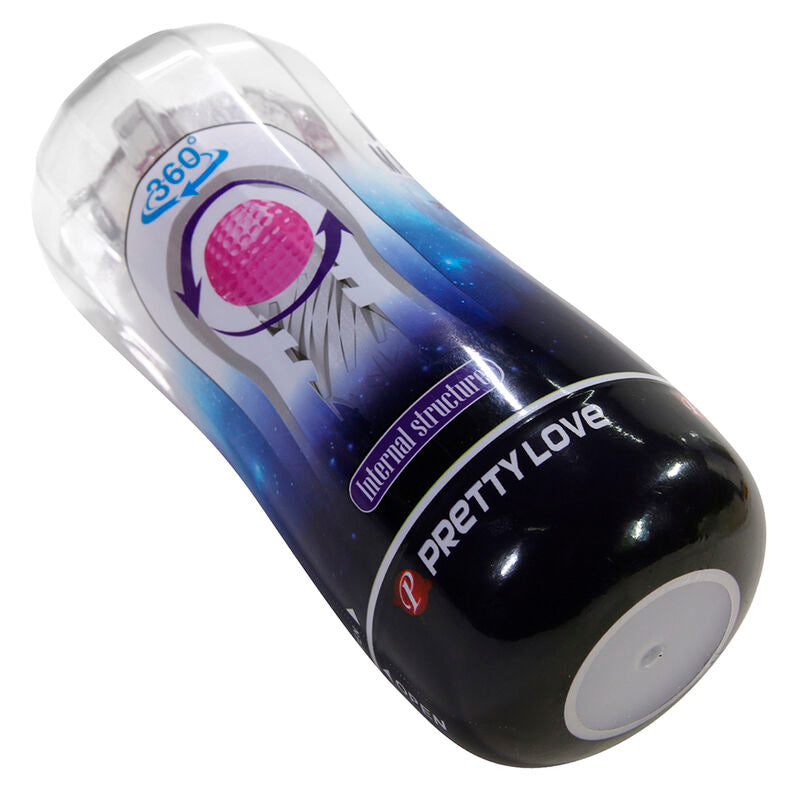 PRETTY LOVE - 360º STRUKTURIERTER MASTURBATIONSBECHER, TRANSPARENT