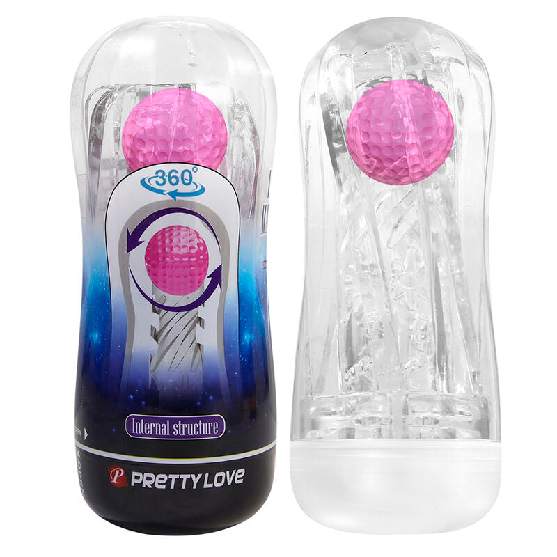 PRETTY LOVE - 360º STRUKTURIERTER MASTURBATIONSBECHER, TRANSPARENT