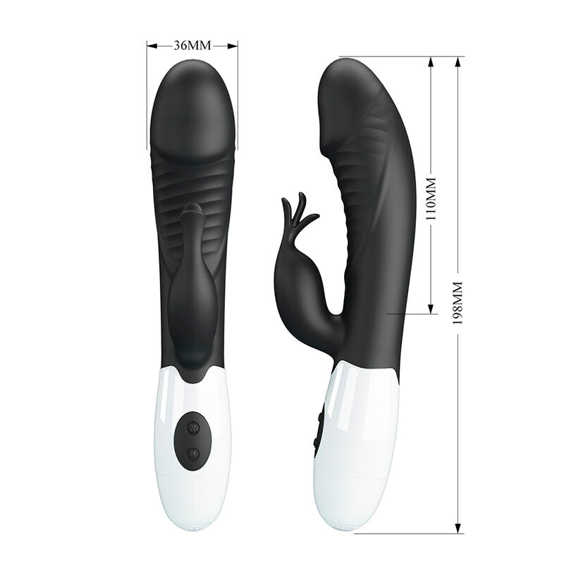 PRETTY LOVE - RASMUSSEN 30-FUNKTIONEN-HASE-VIBRATOR SCHWARZ