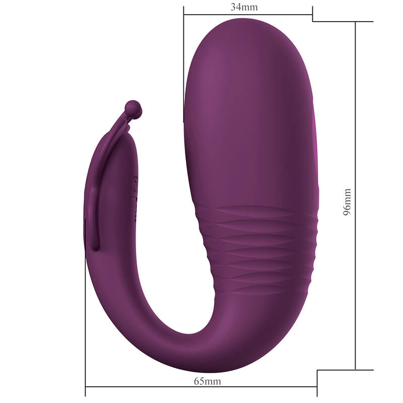 PRETTY LOVE - KLAY STOSS-EI-VIBRATOR, APP-STEUERUNG, LILA