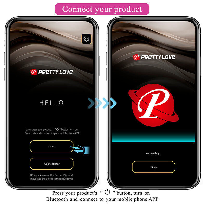 PRETTY LOVE - KLAY STOSS-EI-VIBRATOR, APP-STEUERUNG, LILA