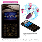 PRETTY LOVE - KLAY STOSS-EI-VIBRATOR, APP-STEUERUNG, LILA