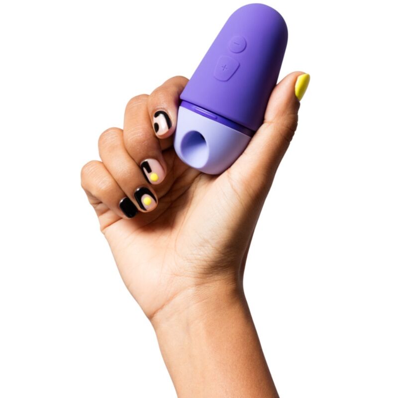 ROMP - KOSTENLOSER X KLITORALSTIMULATOR MIT DECKEL, 10 STUFEN, WIEDERAUFLADBAR, LILA