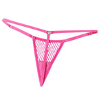 Chilirose CR 4856 Micro-String mit Netzfront – Neonpink, S/M – weitere Produktansicht