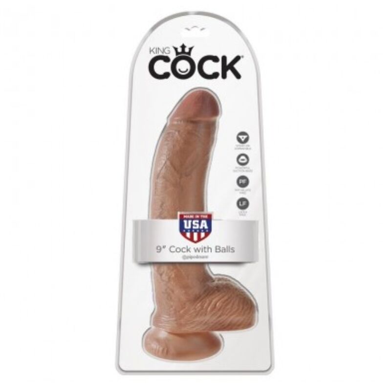 King Cock Realistischer Dildo mit Hoden – 22,8 cm