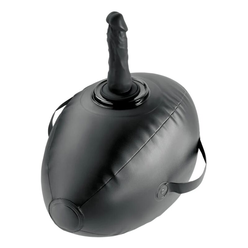 FETISH FANTASY SERIES - AUFBLASBARER LIEBESBALL MIT DILDO, SCHWARZ, 41,9 CM