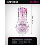 PDX ELITE - VIEWTUBE XXL LED TRANSPARENT STROKER 27,3 CM