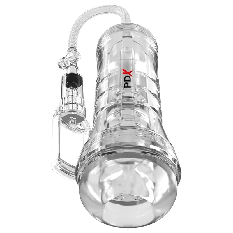 PDX ELITE - VIEWTUBE VAC XXL TRANSPARENTER STROKER MIT SAUGPUMPE 27,3 CM