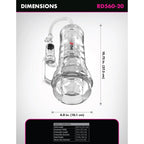 PDX ELITE - VIEWTUBE VAC XXL TRANSPARENTER STROKER MIT SAUGPUMPE 27,3 CM