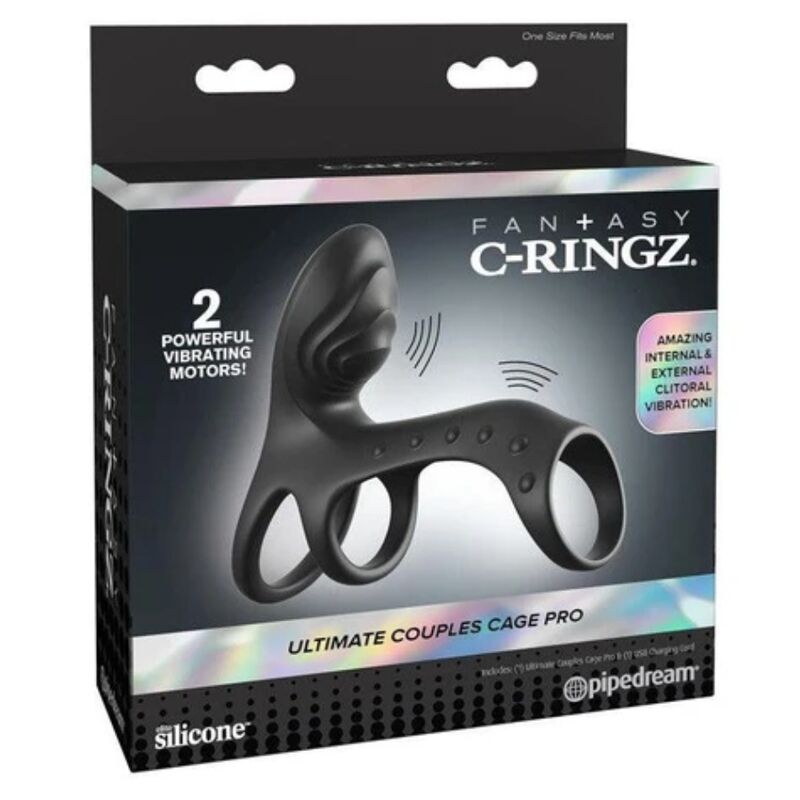 FANTASY C-RINGZ – ULTIMATIVER PAAR-CAGE-PRO-VIBRATIONS-PENISRING 19,5 CM
