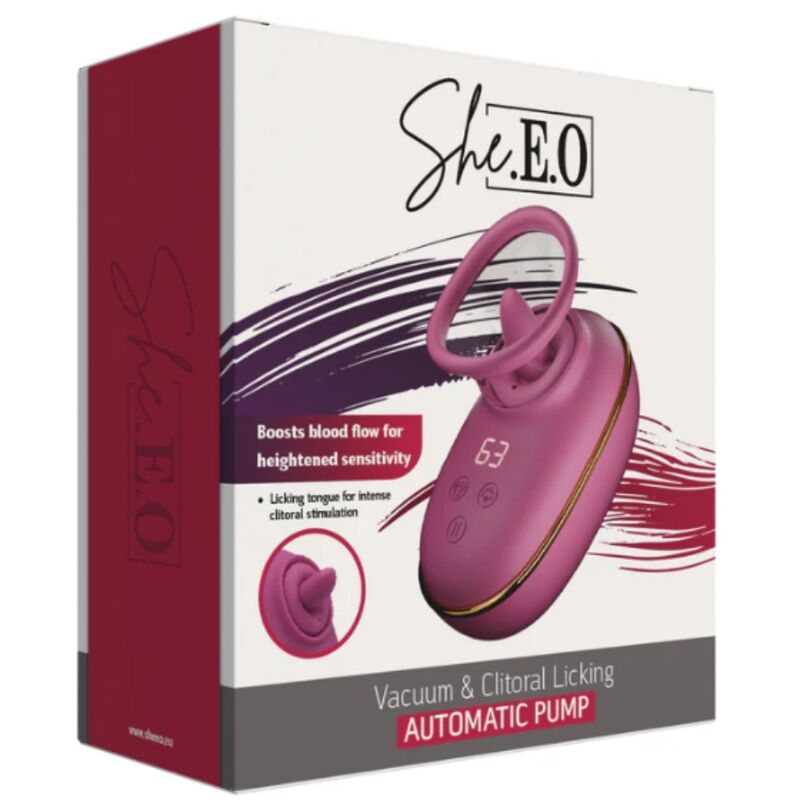 She.E.O Licking Clitoral Automatic Pump in Lila – Produktansicht 6