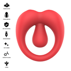 INTENSE - RUSSELL ANILLO VIBRADOR CON ESTIMULACIÓN DE CLÍTORIS ROJO