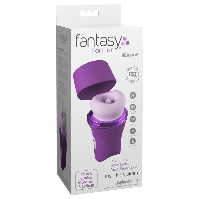 FANTASY FOR HER - LUSH KISS PLÜSCH-LILA SAUGT UND LECKT KLITORALSTIMULATOR