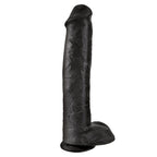 KING COCK - REALISTISCHER DILDO MIT HODEN 38 CM SCHWARZ