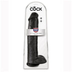 KING COCK - REALISTISCHER DILDO MIT HODEN 38 CM SCHWARZ