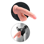 KING COCK PLUS - REALISTISCHER DILDO MIT DREIFACHDICHTE UND SCHWINGENDEN HODEN, 23 CM, FLEISCH