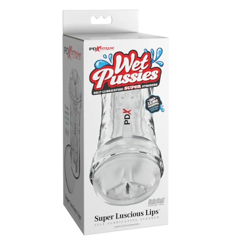 PDX Extreme Super Luscious Lips Masturbator – Transparent