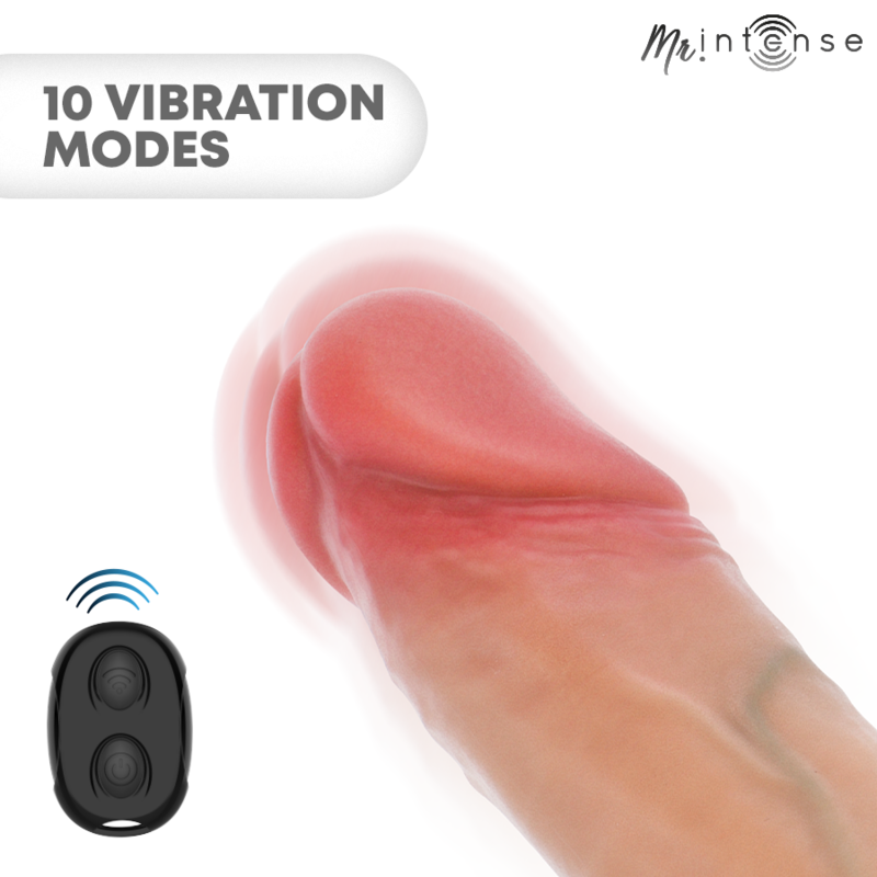 MR INTENSE - ARNOLD L VIBRATOR SILIKON-PENISHÜLLE MIT FERNBEDIENUNG 16 CM -Ø- 4,5 CM