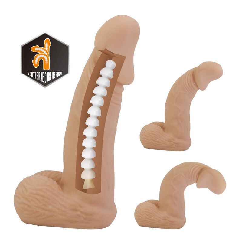 Pretty Love Zane Strap-on-Set 17 cm – Natur