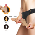 Pretty Love Zane Strap-on-Set 17 cm – Natur