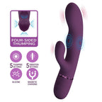 PRETTY LOVE - ZACH WIEDERAUFLADBARER HASE-VIBRATOR MIT STOSSFUNKTIONEN UND 5+5 FUNKTIONEN