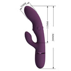 PRETTY LOVE - ZACH WIEDERAUFLADBARER HASE-VIBRATOR MIT STOSSFUNKTIONEN UND 5+5 FUNKTIONEN