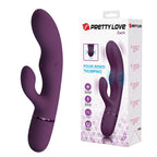 PRETTY LOVE - ZACH WIEDERAUFLADBARER HASE-VIBRATOR MIT STOSSFUNKTIONEN UND 5+5 FUNKTIONEN