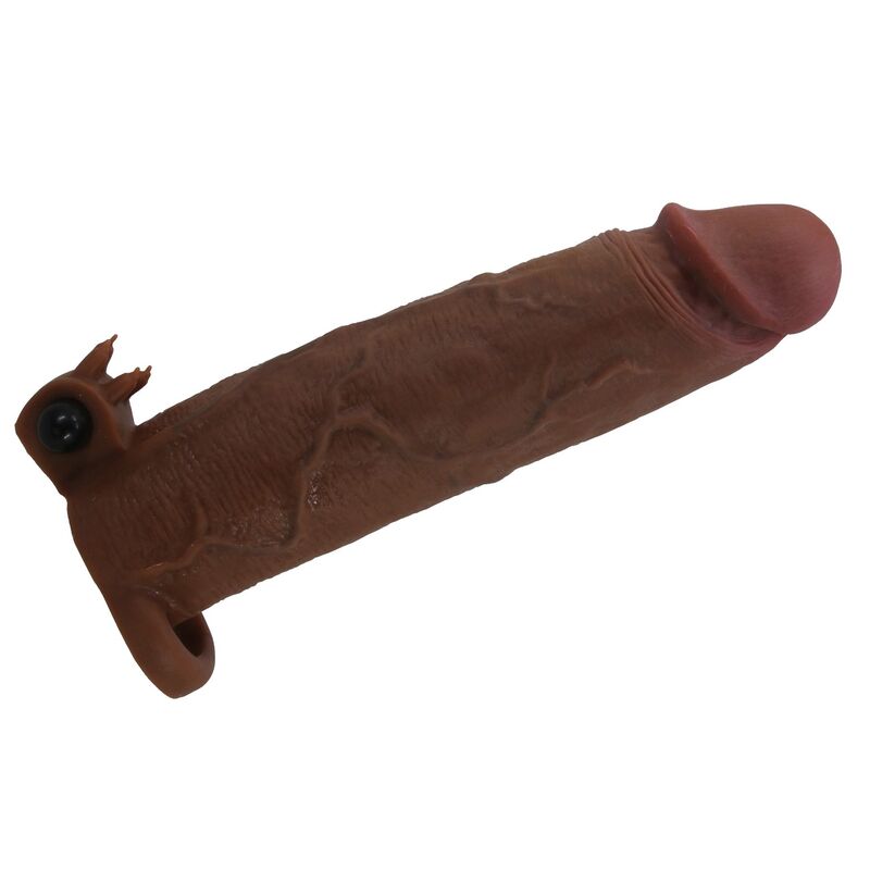 Pretty Love Xerxes Vibrations-Penishülle 22 cm – Braun