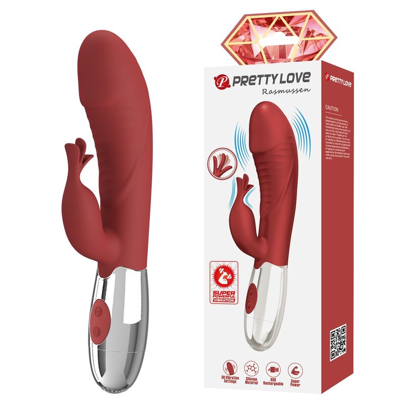 Pretty Love Rosewood Rabbit-Vibrator – Rot