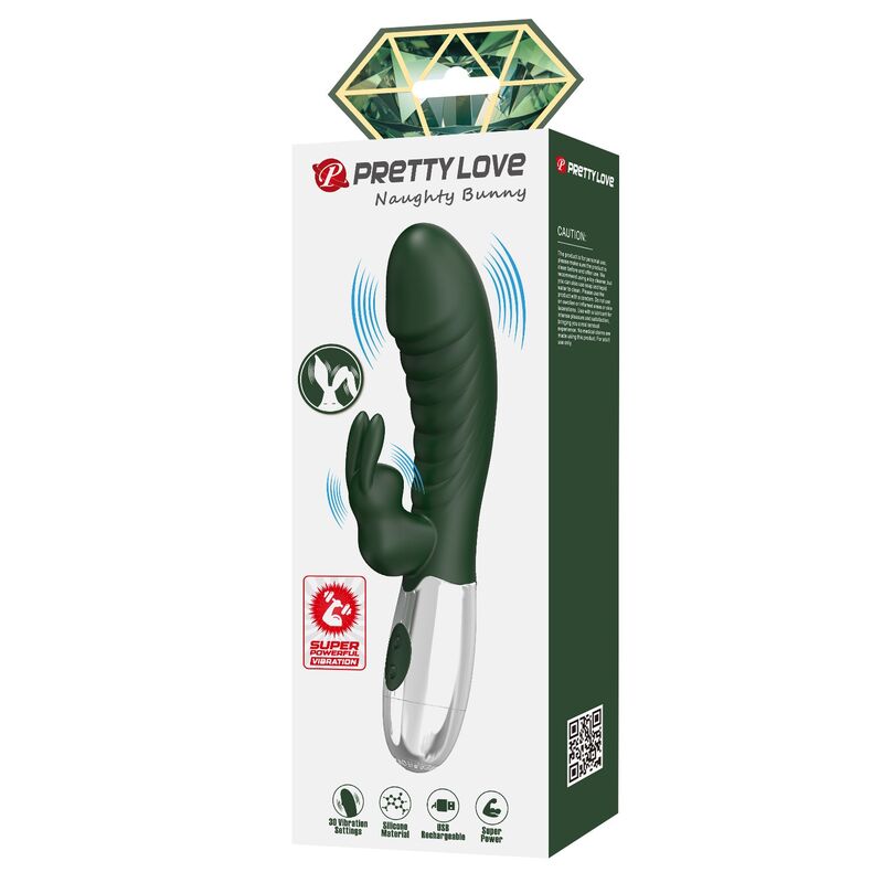 Pretty Love Naughty Bunny Rabbit-Vibrator – Grün
