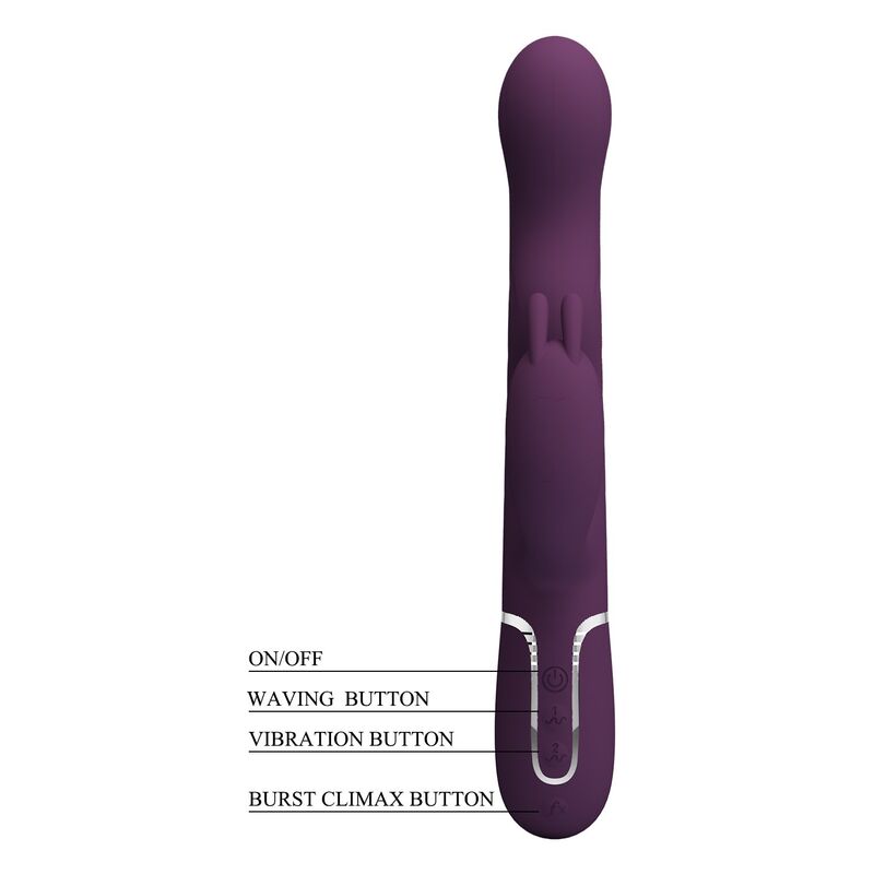 PRETTY LOVE - LOURSEN HASE-VIBRATOR MIT STOSSBEWEGUNG UND 7 VIBRATIONEN, USB-AUFLADBAR, LILA