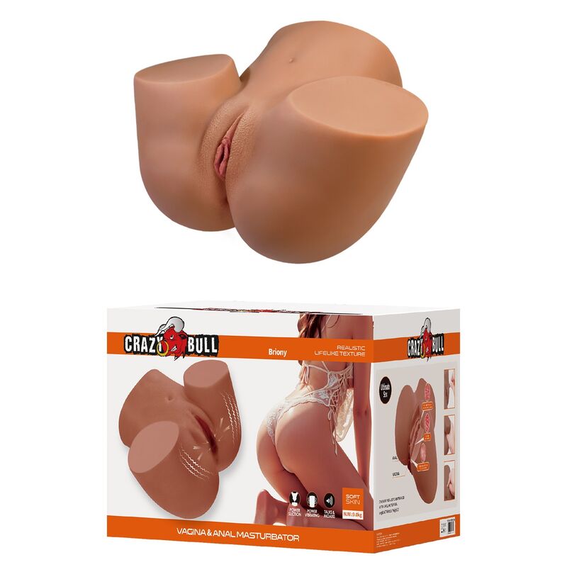 Crazy Bull Torso-Masturbator mit Saugfunktion – Natur