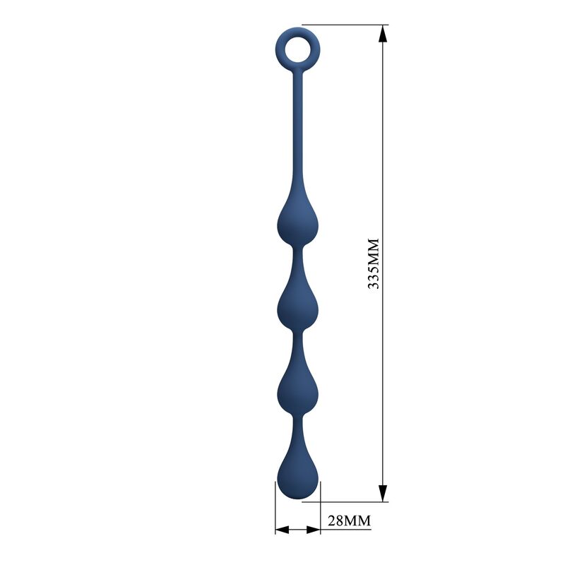 MR PLAY – BLAUE SILIKON-ANALPOLSTER, GRÖSSE M, 33 CM