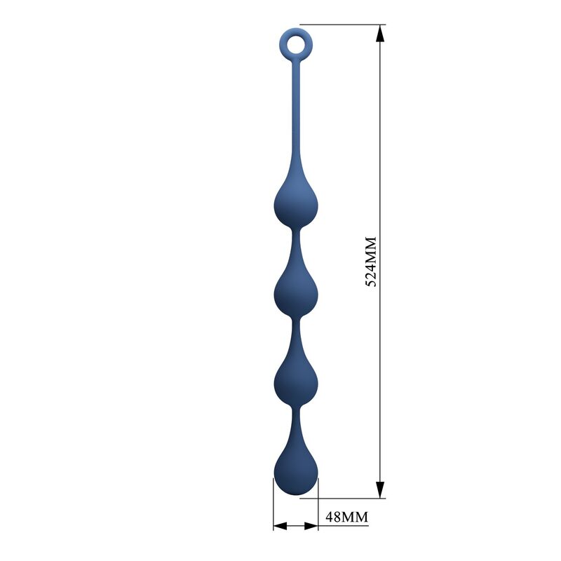 MR PLAY – BLAUE SILIKON-ANALPOLSTER, GRÖSSE XL, 52,5 CM