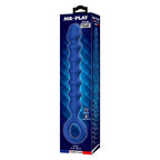 MR PLAY – BLAUE SILIKON-ANALPERLEN &AMP; ANALPLUG – Ø – 3,4 CM – 28,5 CM