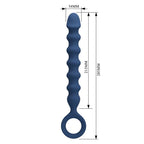MR PLAY – BLAUE SILIKON-ANALPERLEN &AMP; ANALPLUG – Ø – 3,4 CM – 28,5 CM