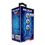 MR PLAY - ANALPLUG MIT METALLKUGELN UND SAUGNAPF, BLAU
