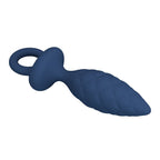 MR PLAY - STRUKTURIERTER ANALPLUG MIT RING BLAU S