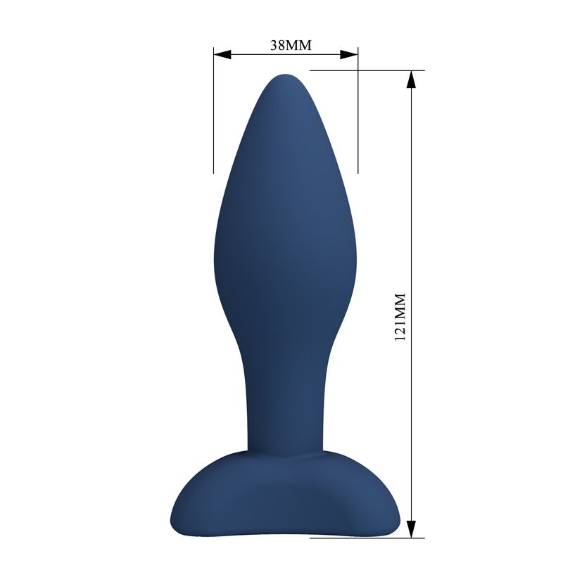 MR PLAY - KONISCHER SILIKON-ANALPLUG, BLAU, GRÖSSE L