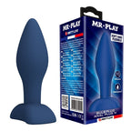 MR PLAY - KONISCHER SILIKON-ANALPLUG, BLAU, GRÖSSE M
