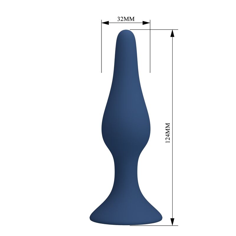 MR PLAY - SCHLANKER SILIKON-ANALPLUG BLAU L