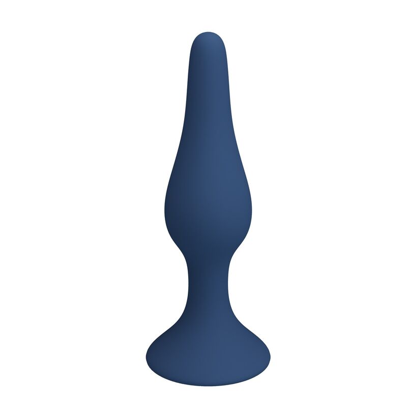 MR PLAY - BLAUER SILIKON-ANALPLUG SCHLANK GRÖSSE S