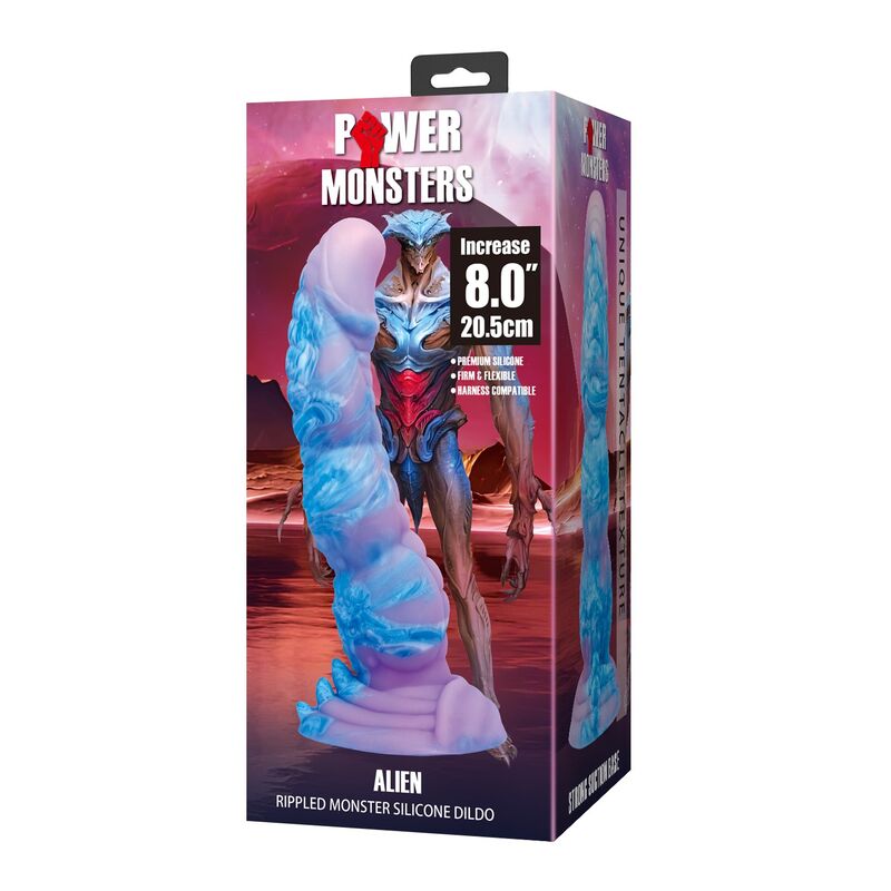 POWER MONSTERS - ALIEN FANTASY SILIKONDILDO 20,5 CM Ø 4,8 CM
