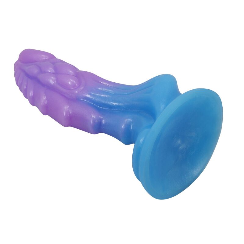 POWER MONSTERS - ATLANTEANS REALISTISCHER DILDO MIT SAUGNAPF 19 CM Ø 5 CM BLAU & LILA