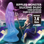 POWER MONSTERS - ATLANTEANS REALISTISCHER DILDO MIT SAUGNAPF 19 CM Ø 5 CM BLAU & LILA