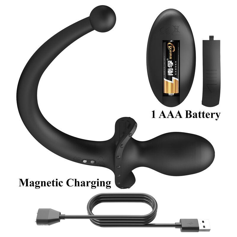 MR PLAY – KABELLOSER ANAL- UND PERINEUM-VIBRATOR MIT FERNBEDIENUNG, SCHWARZ