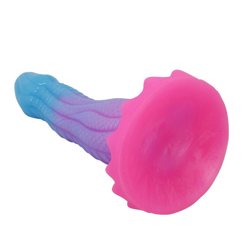POWER MONSTERS - VOID PYTHON FANTASY DILDO MIT SAUGNAPF 20,5 CM Ø 5,2 CM BLAU, LILA & PINK