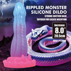 POWER MONSTERS - VOID PYTHON FANTASY DILDO MIT SAUGNAPF 20,5 CM Ø 5,2 CM BLAU, LILA & PINK