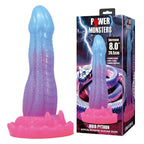 POWER MONSTERS - VOID PYTHON FANTASY DILDO MIT SAUGNAPF 20,5 CM Ø 5,2 CM BLAU, LILA & PINK